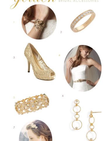 bridal accessories gold