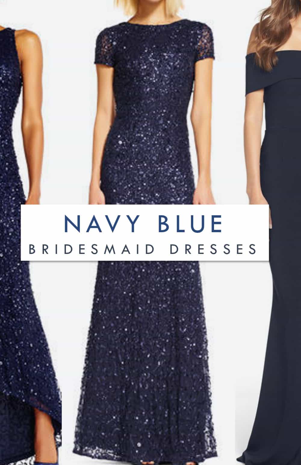 dark blue bridesmaid dress