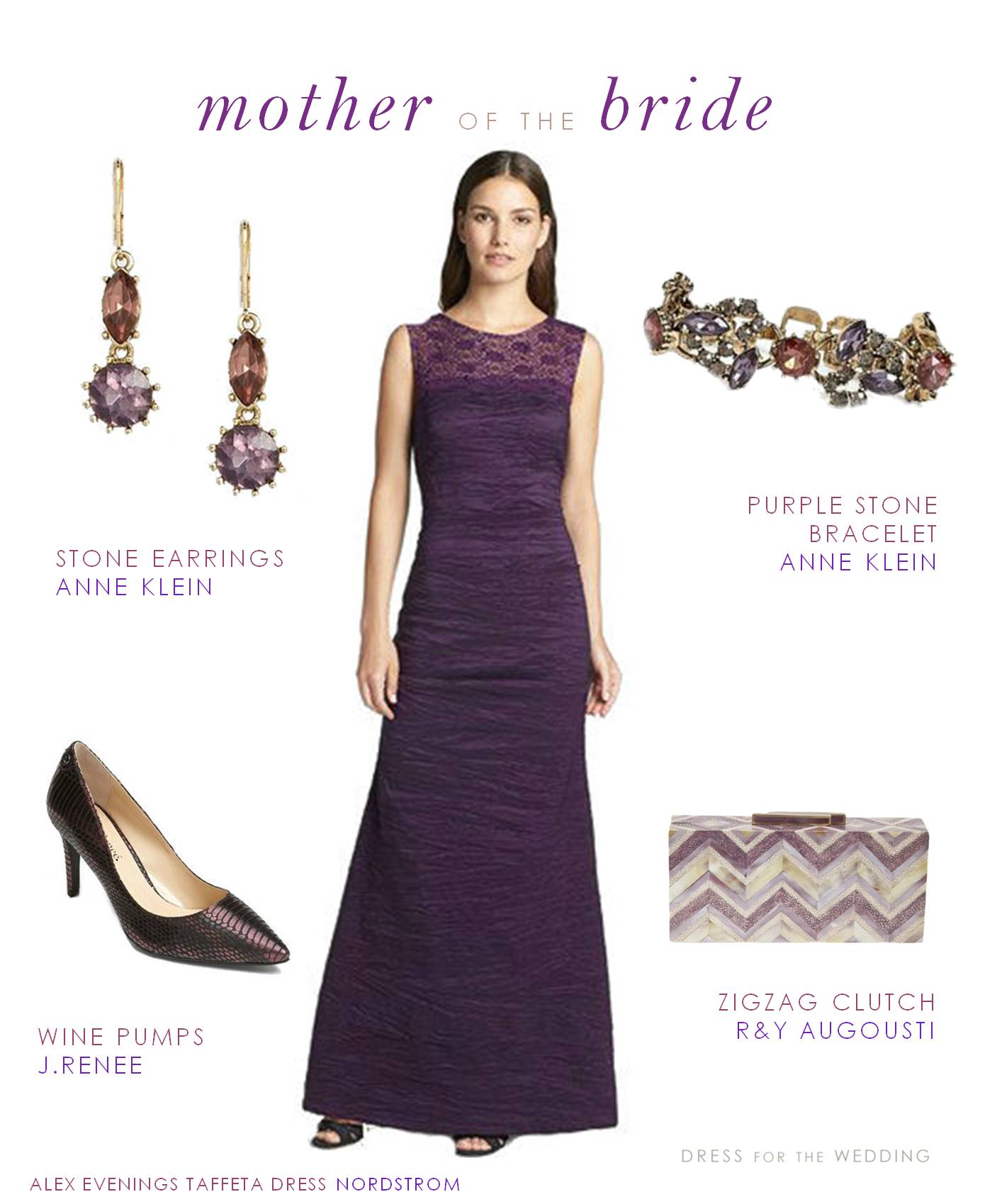 mother of the bride dress purple