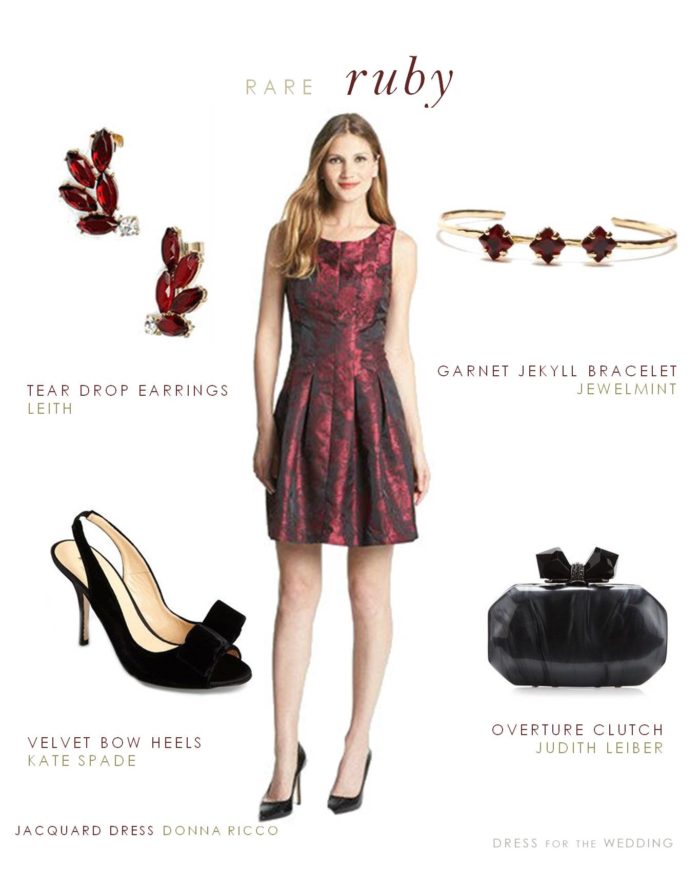 Ruby Dress with Black Accessories