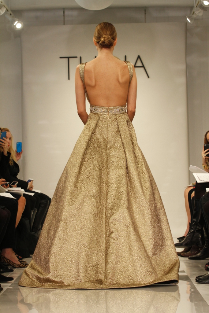 Ava Back Gold Wedding Dress by Theia