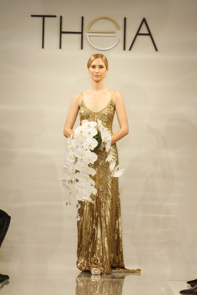 Gloria Gold Deco Wedding Dress by Theia for 2014