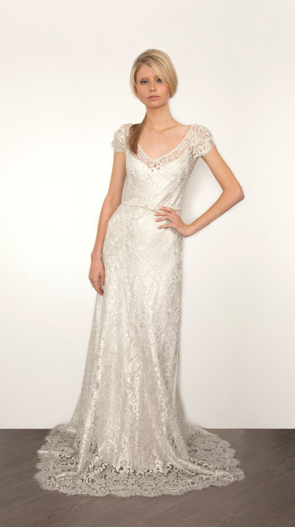 Bettina by Sarah Janks Silver Lace Wedding Dress