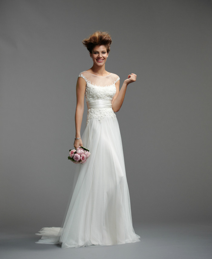 Ghila_by_Watters_Spring 2014_Style 5086B_Wedding Dress Illusion Neckline