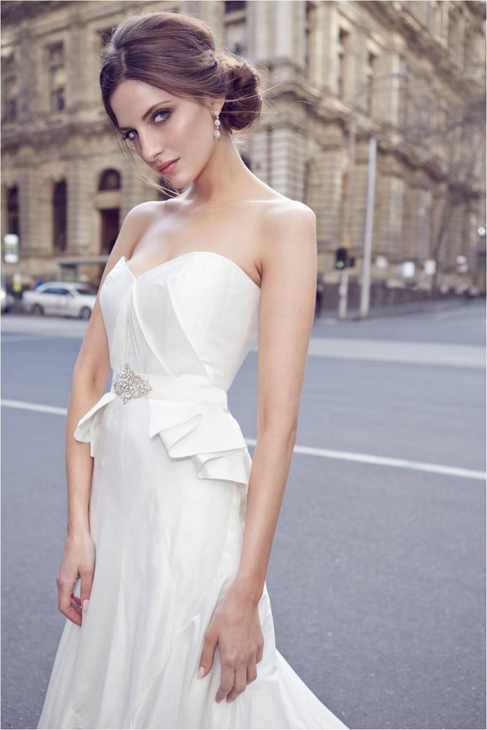 KWH Bespoke - Alassandra Strapless Peplum Wedding Dress