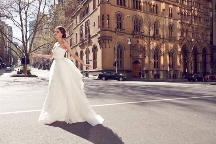 KWH Bespoke - Willow Strapless Wedding Dress with Clarisse Train