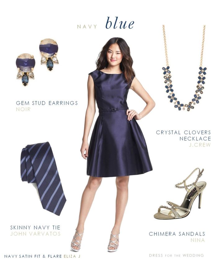 Navy Blue Bridesmaid Dress