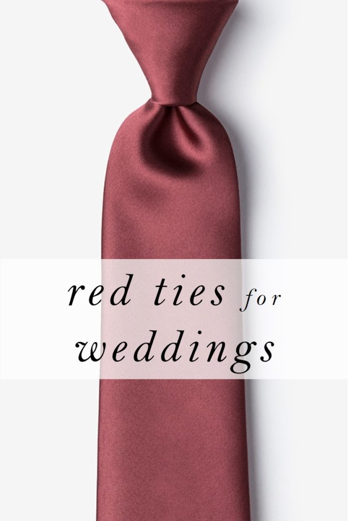 Red Wedding Ties for Groomsmen