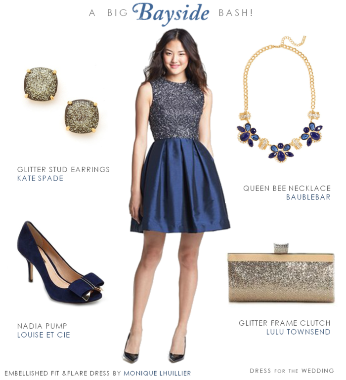 Blue Sequin Party Dress