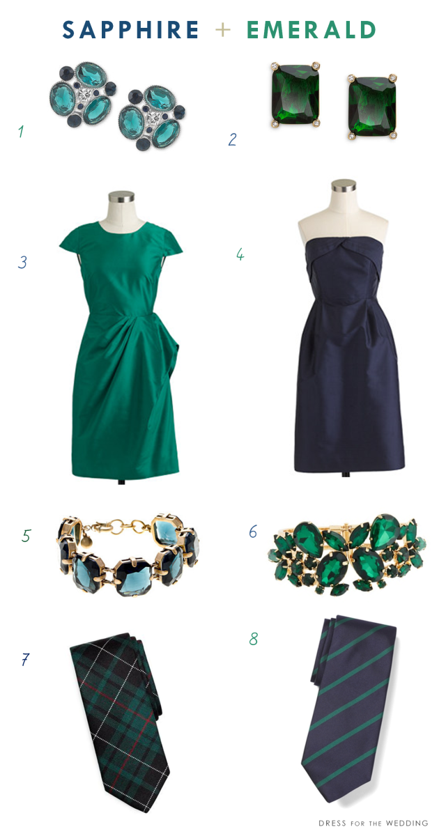 Sapphire and Emerald: Green and Blue wedding colors