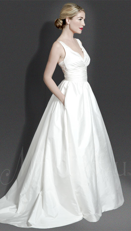 Modern Trousseau  Bridal Gowns - Meadow wedding dress with pockets