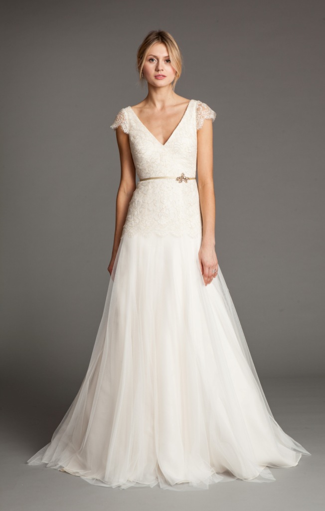 Vionnet Cap Sleeve Wedding Dress by Jenny Yoo