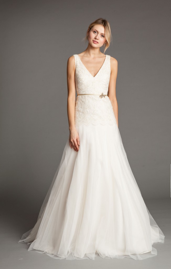 Vionnet V-Neck Wedding Dress by Jenny Yoo