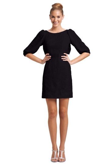 black long sleeve bridesmaid dress