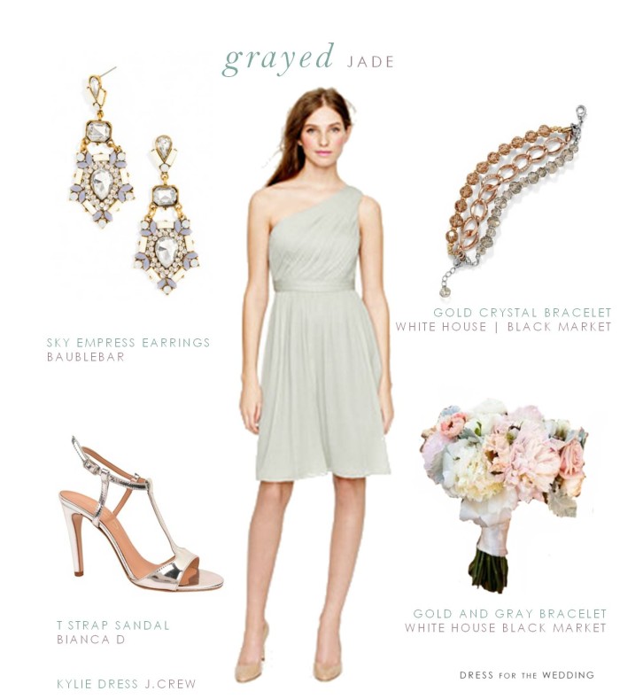 Grayed Jade Bridesmaid Dress in Dusty Shale