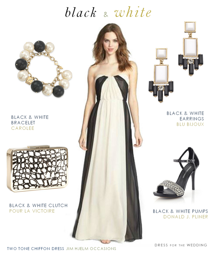 black and white dresses formal