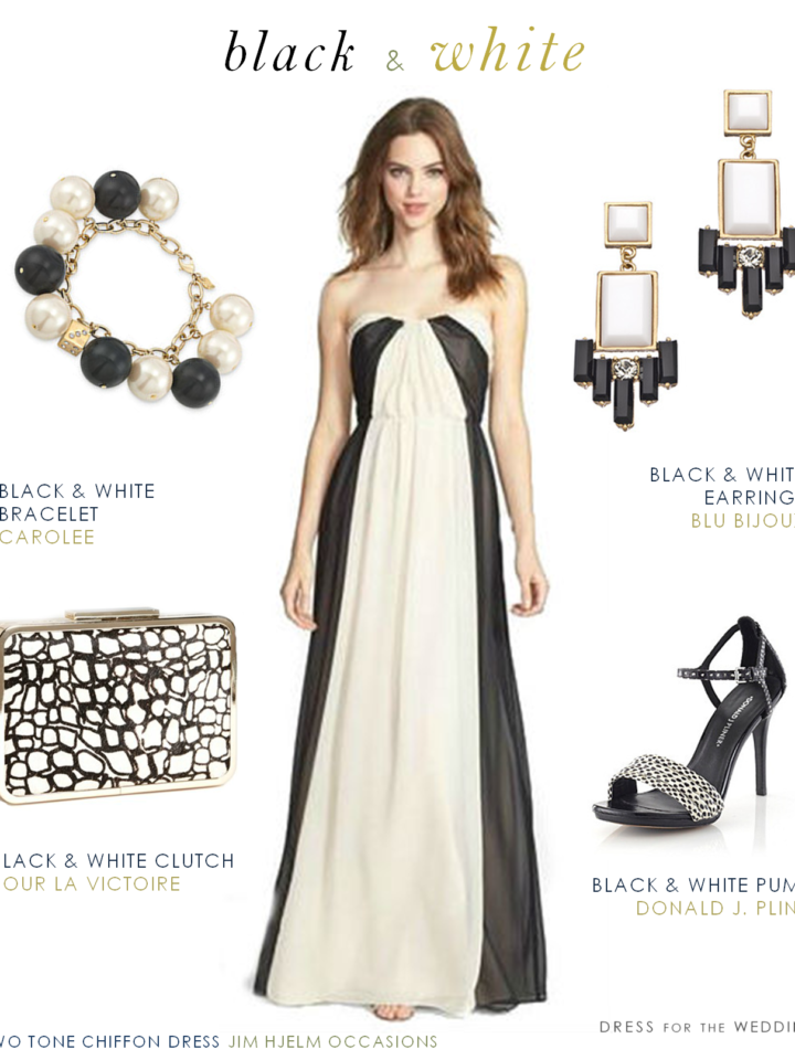 can you wear white and black to a wedding