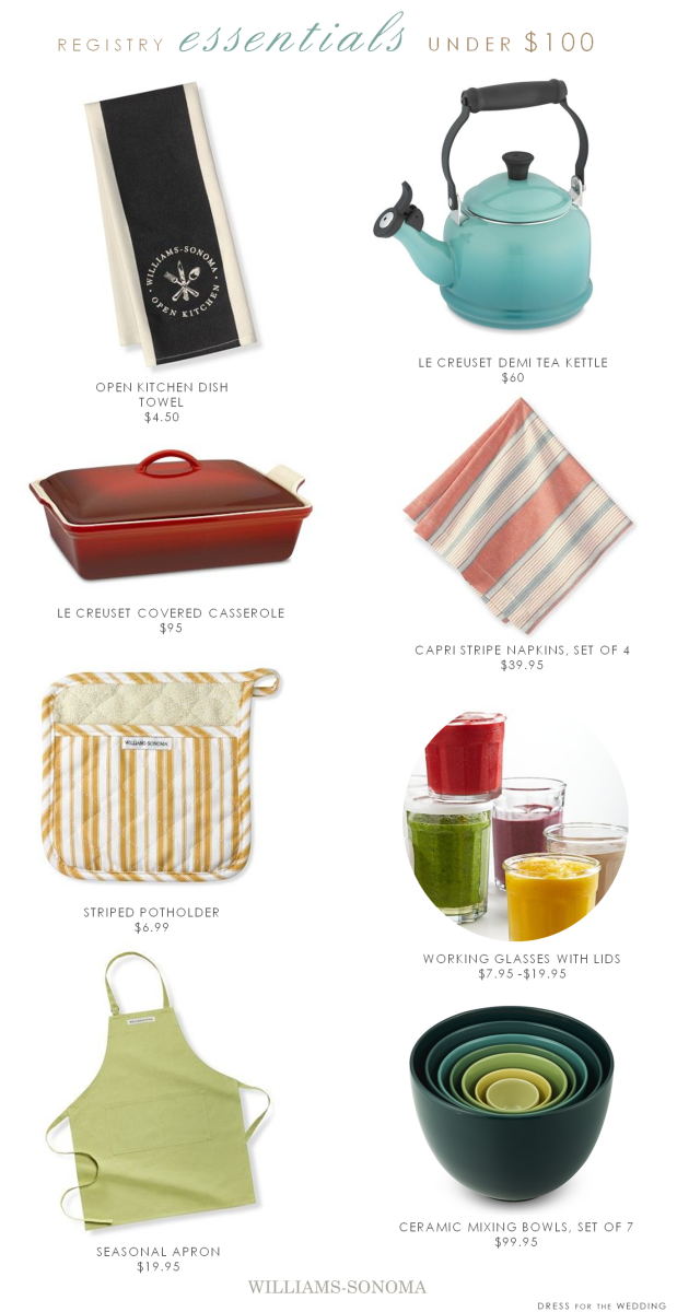 Wedding Registry Essentials with picks from Williams Sonoma