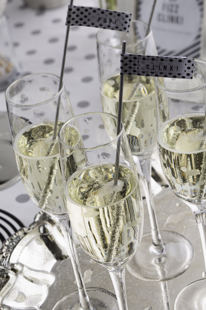 champagne with pop clink fizz stirrers