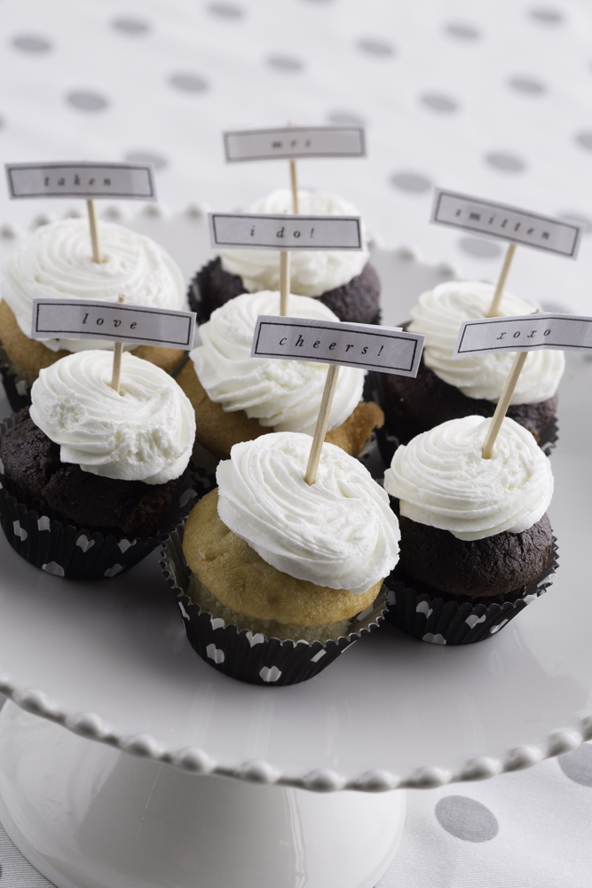 cupcakes for a bridal brunch with kate spade