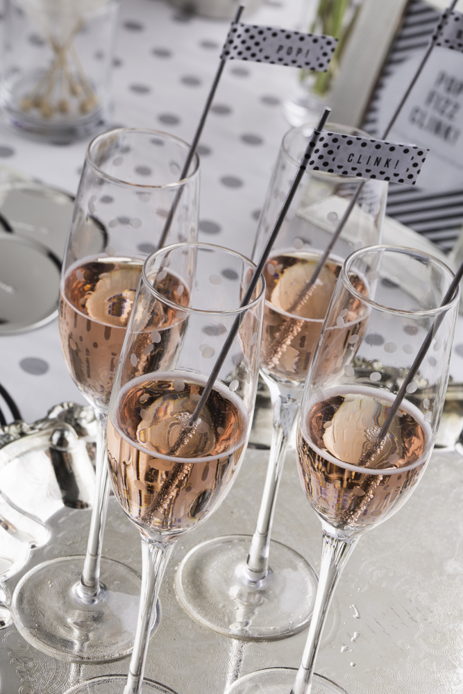 pop fizz clink drink flags at a kate spade new york  bridal brunch