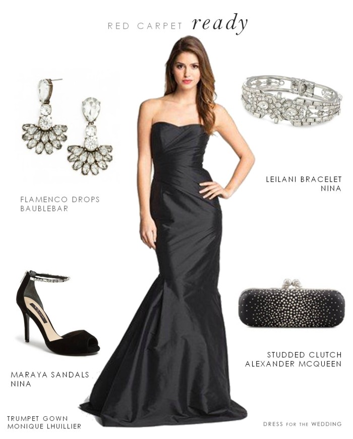 Black Strapless Formal Gown