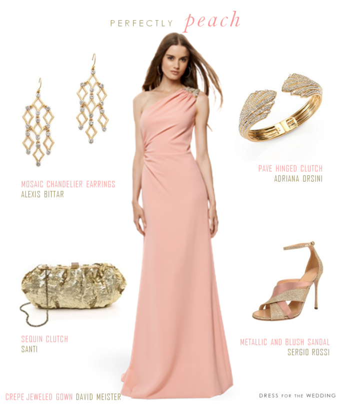 Peach formal gown