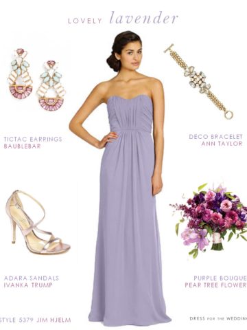 Full Length Lavender Bridesmaid Gown