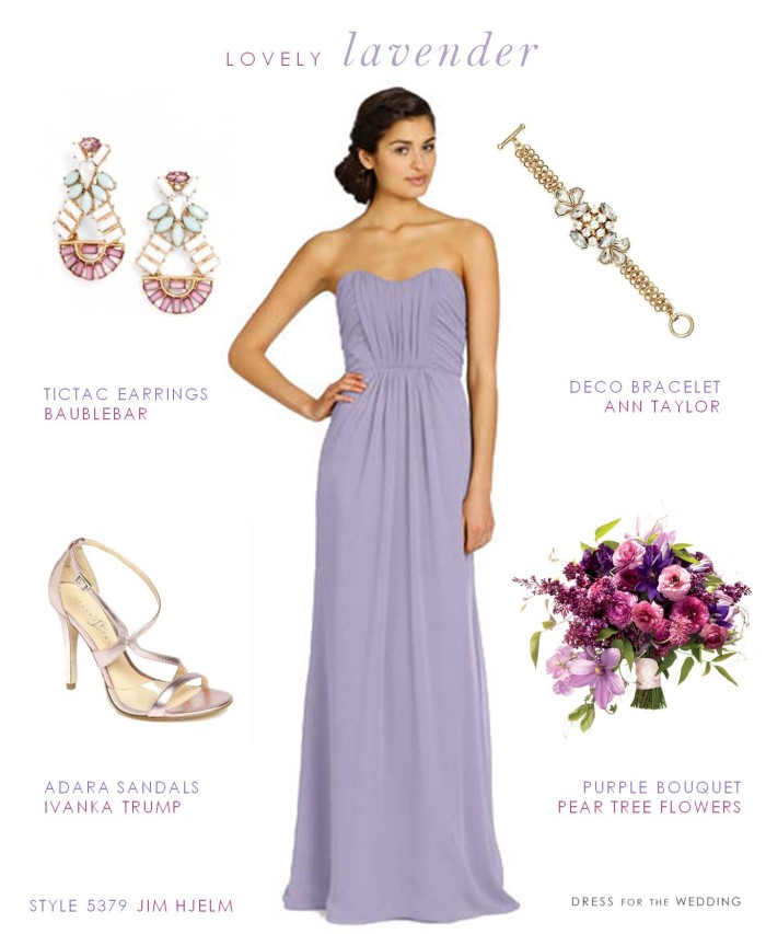 Full Length Lavender Bridesmaid Gown