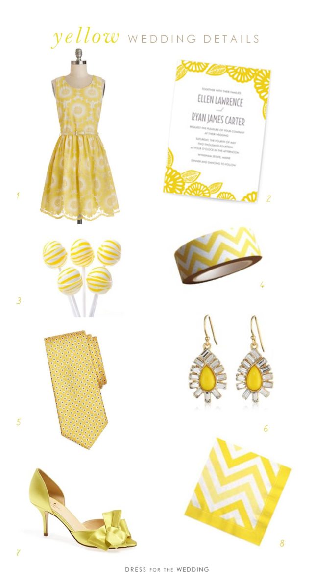 Yellow Wedding Details