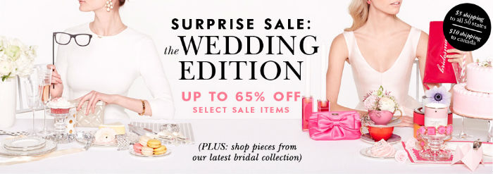 kate spade wedding surprise sale