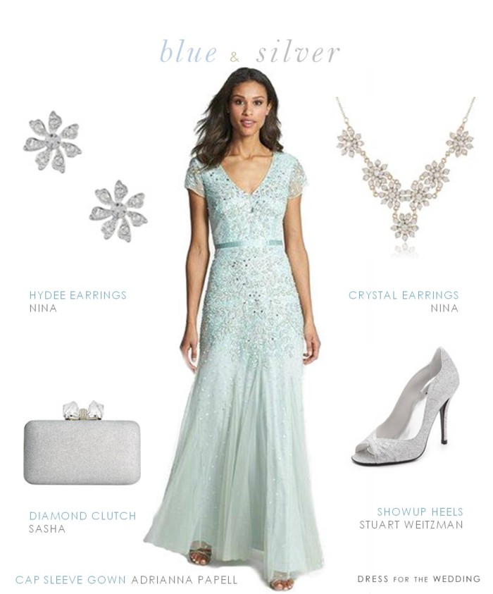 Light Blue  Dress  for the Mother  of the Bride 