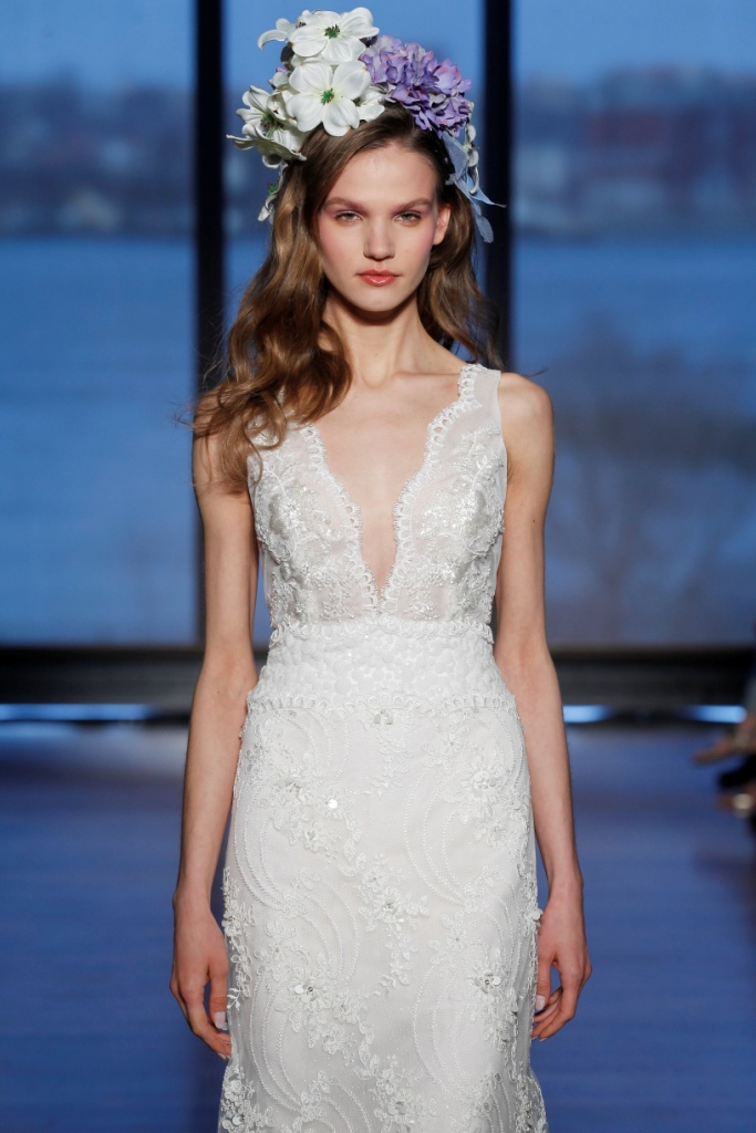 Lovette (detail) lace wedding gown by Ines Di Santo | Spring/Summer 2015 Couture Bridal 
