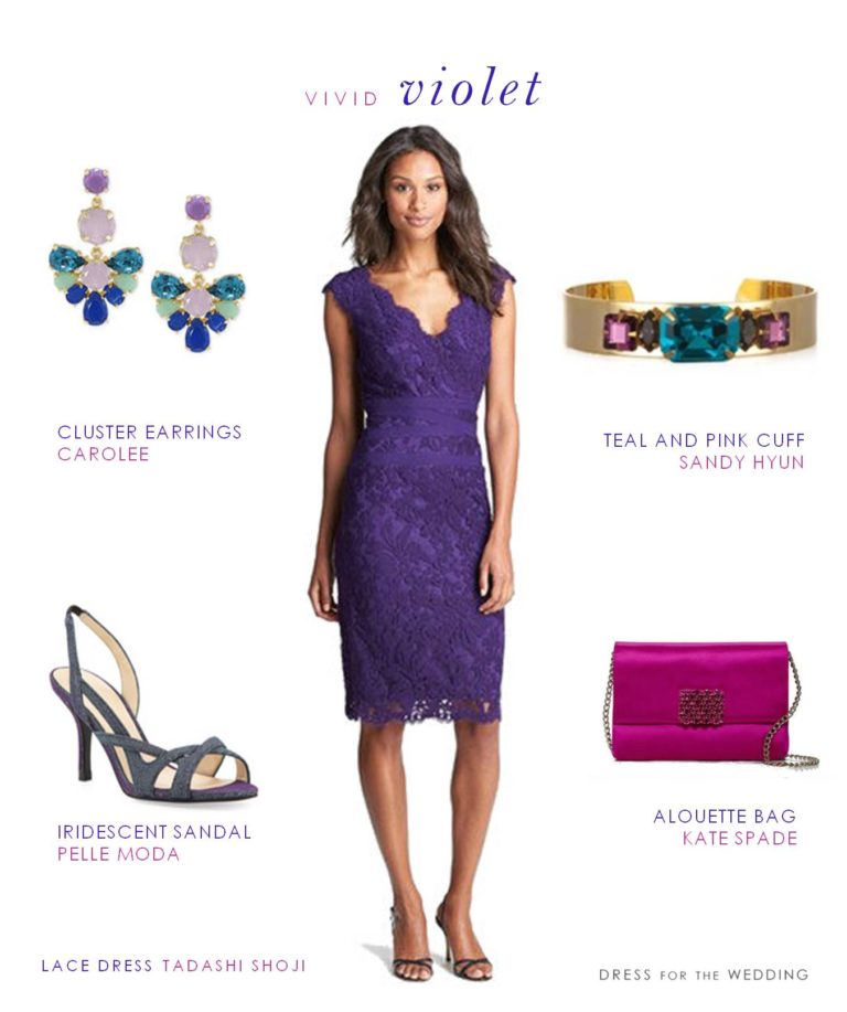 LACE TIERED MINI DRESS IN PURPLE
