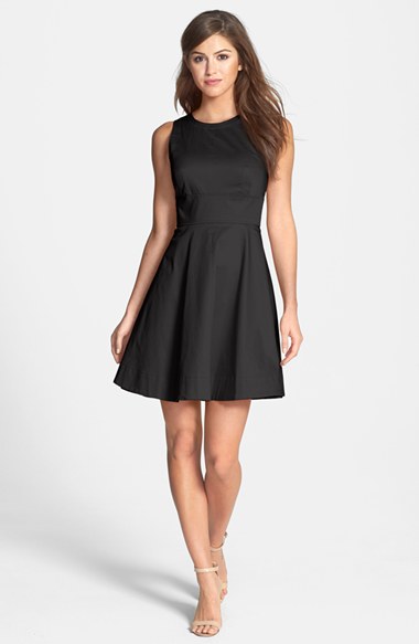 Black fit and flare dress
