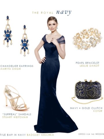 Navy Blue Gown for Mother of the Bride
