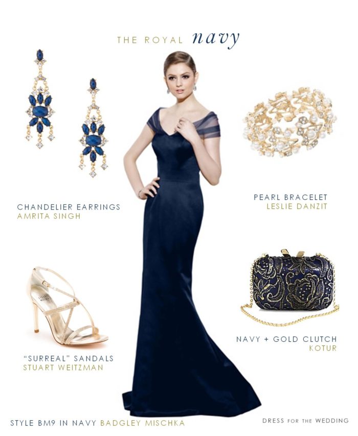 Navy Blue Gown for Mother of the Bride