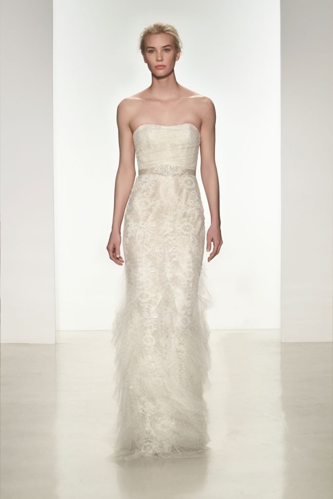 Peyton by Christos Spring 2015 strapless wedding dress