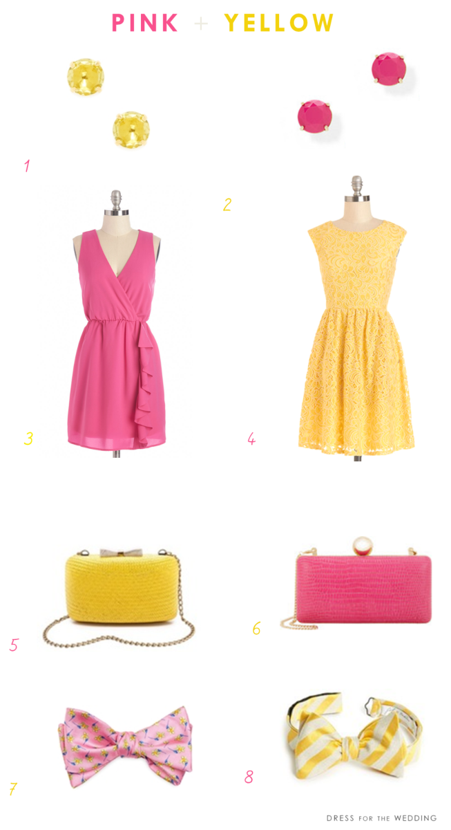 Pink and Yellow Wedding Styles