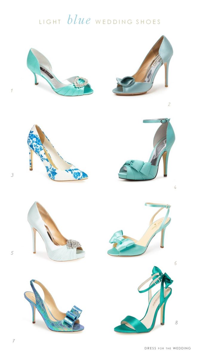 light blue wedding shoes