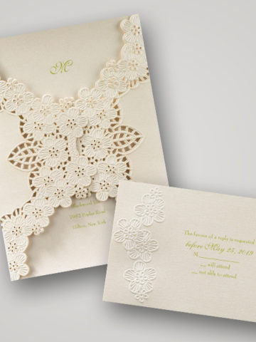 lace wedding invitations from Invitations by Dawn