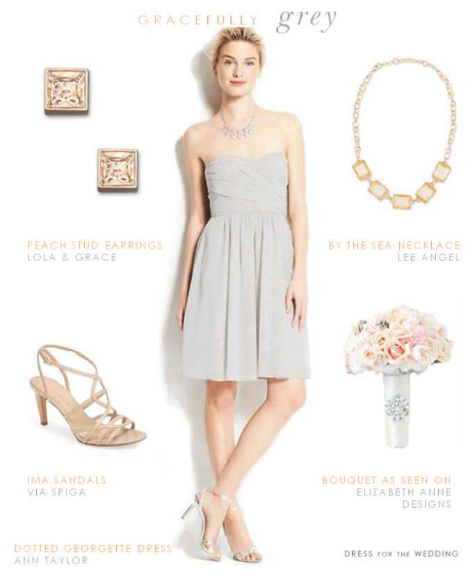 Short Grey Bridesmaid Dress - Dress for the Wedding