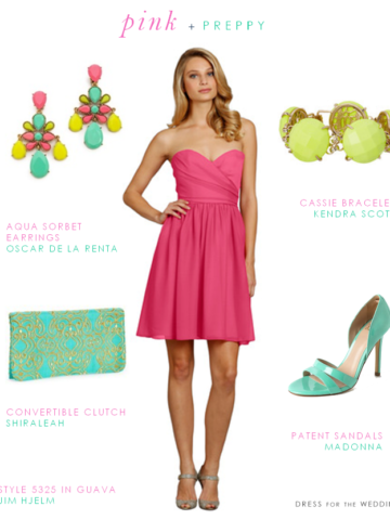 Short Pink Strapless Dress