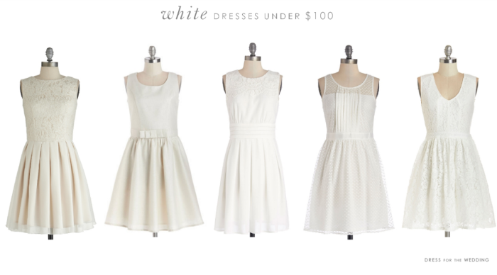 cute white dresses under $100