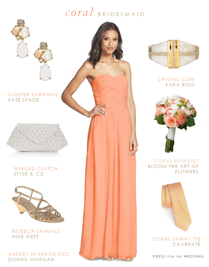 Coral Bridesmaid Dress | Beach Bridesmaid Dress in Coral