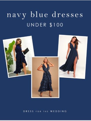 Where to find navy blue dresses for weddings under $100
