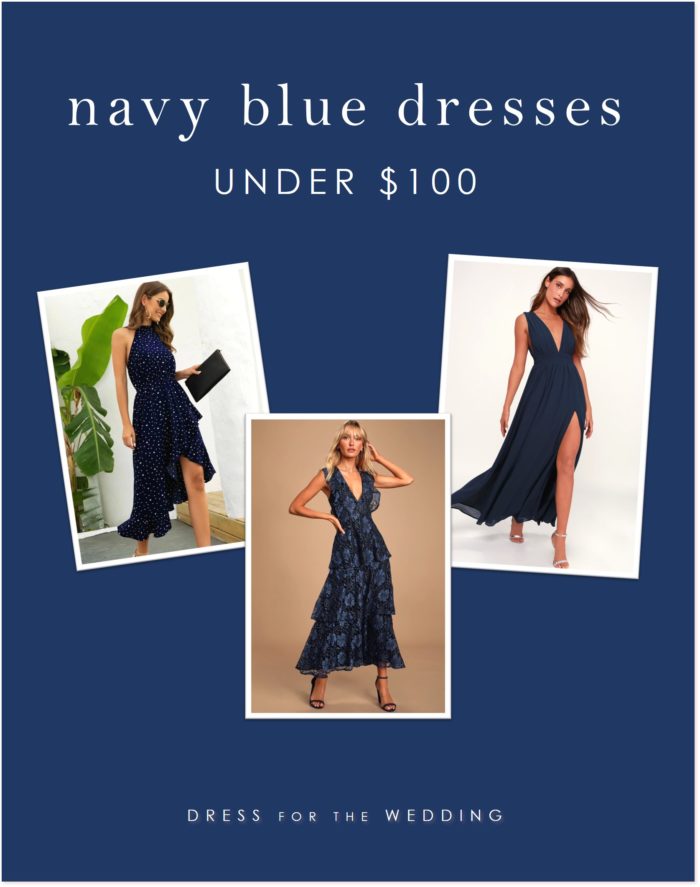 Where to find navy blue dresses for weddings under $100