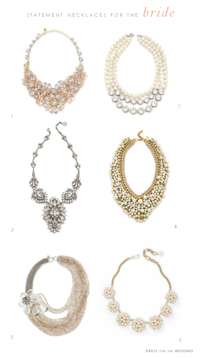 Statement Necklaces for Weddings