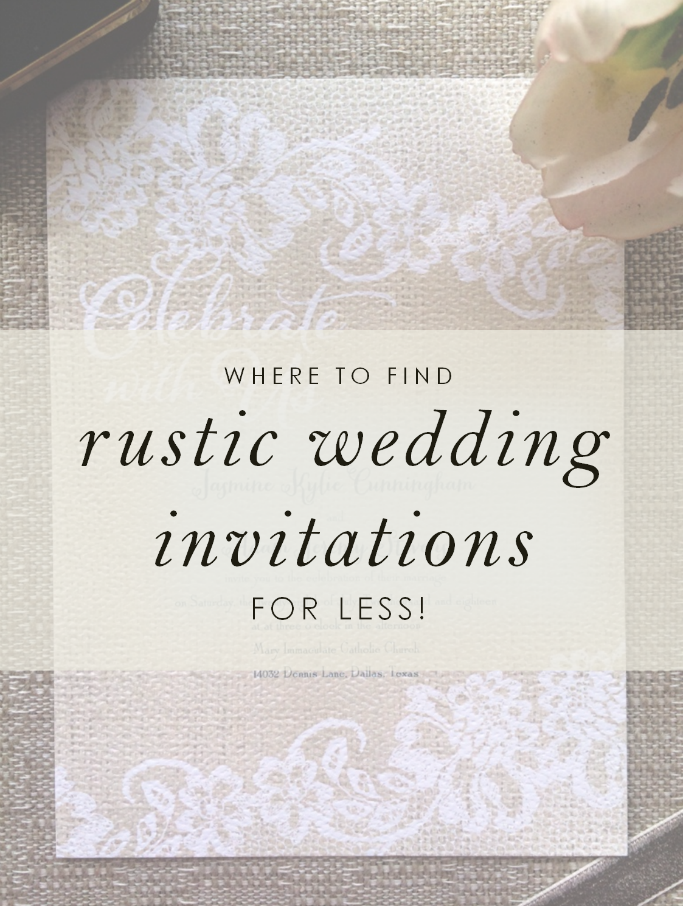 Find rustic wedding invitations for less at Ann's Bridal Bargains