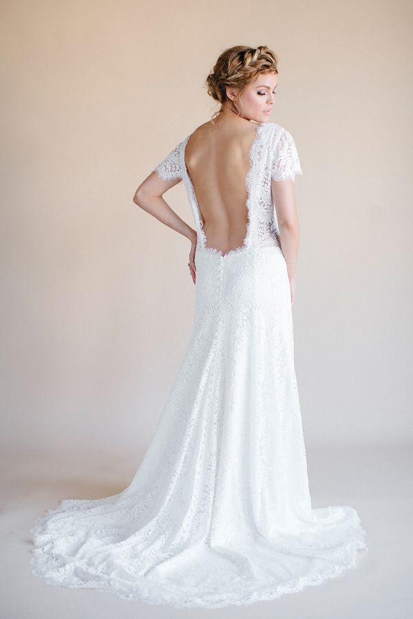 low back wedding gown